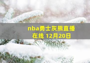 nba勇士灰熊直播在线 12月20日